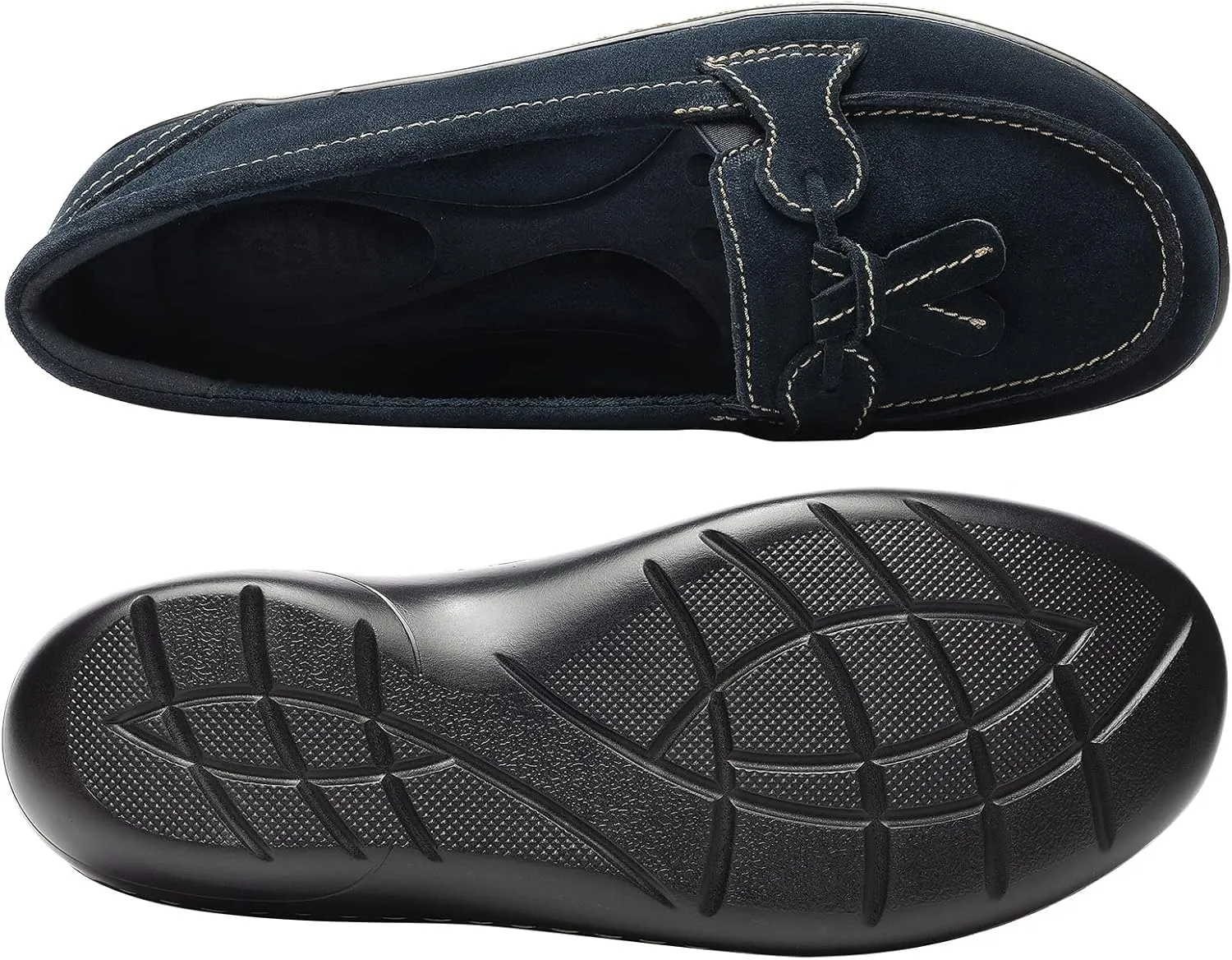 Osslue Women's Classic Microsuede Leather Penny Loafers Retro Ladies Moccasins Driving Mocs Fashion Tassel Boat Shoes Comfort Slip-On Casual Walking Flats