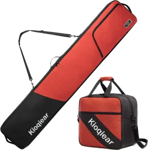 Padded Snowboard and Boot Bag Combo,Perfect for Snowboard Up to 165 cm and Boots Up to Size 13,Includes 1 Padded Snowboard Bag & 1 Padded Boot Bag.