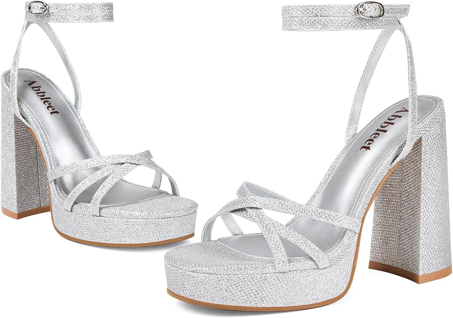 Platform Heels for Women Strappy Block Chunky High Heels Open Toe Ankle Strap Sandals Fashion Lace Up Wedding Party Evening Prom Dance Dress Shoes