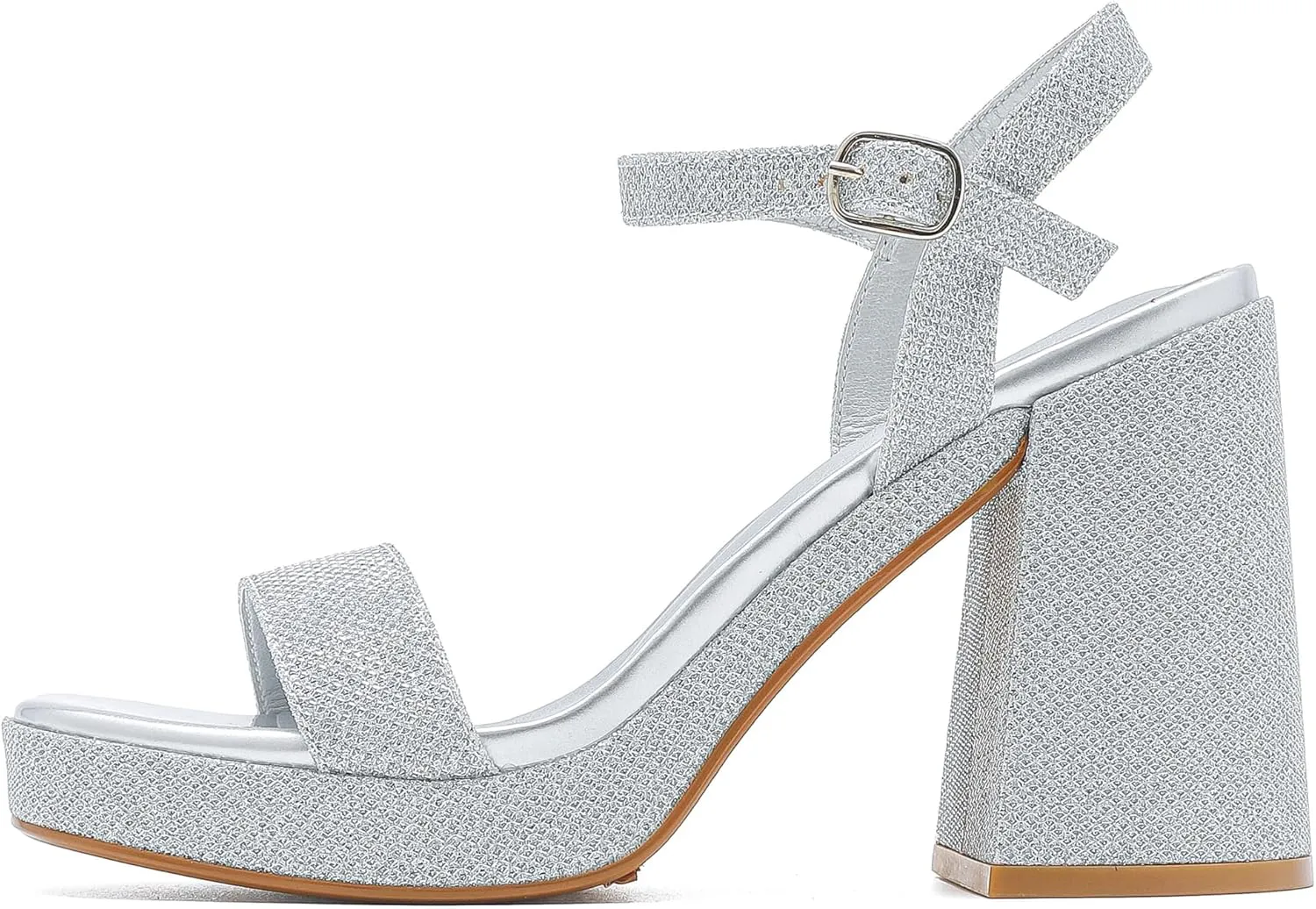 Platform Sandals Women Fashion Block Chunky Heeled Sandals Open Toe High Heels Evening Wedding Party Prom Dance Summer Ankle Strap Dress Shoes