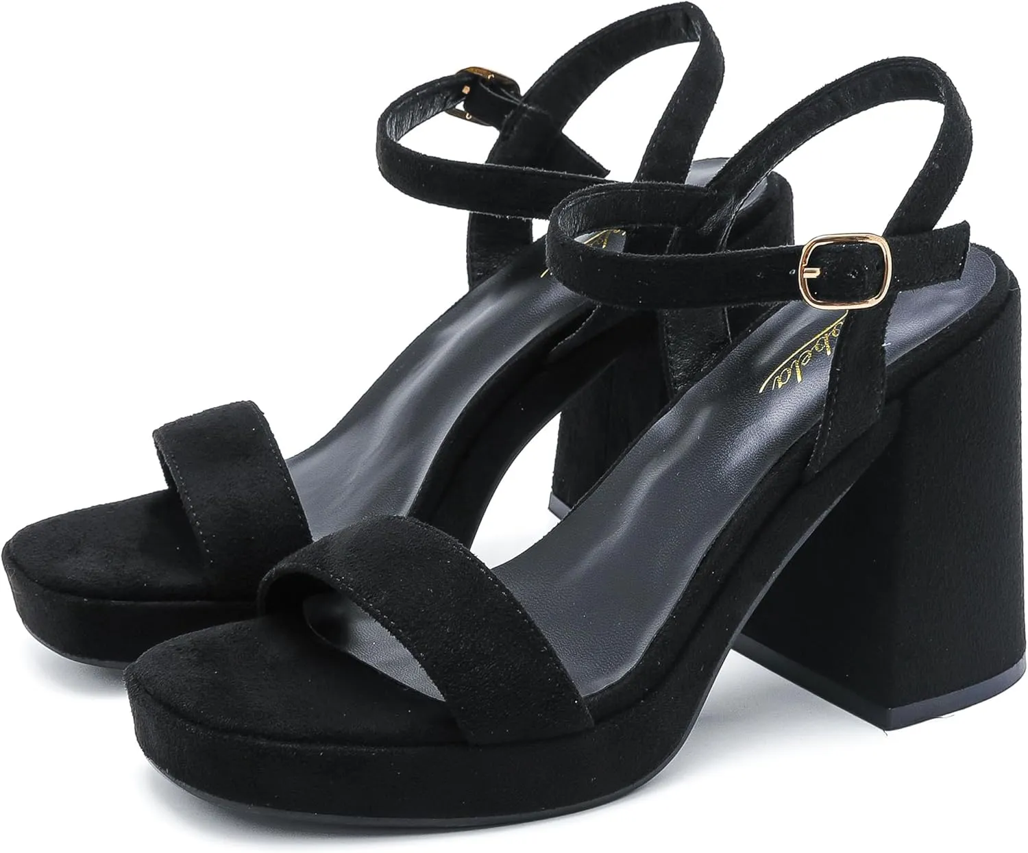 Platform Sandals Women Fashion Block Chunky Heeled Sandals Open Toe High Heels Evening Wedding Party Prom Dance Summer Ankle Strap Dress Shoes