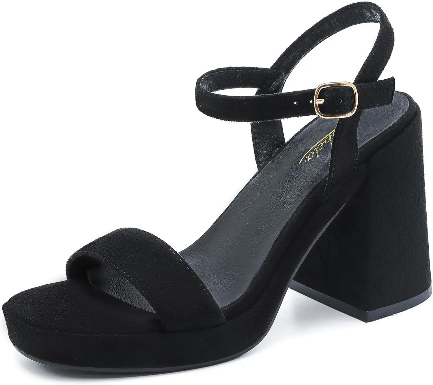 Platform Sandals Women Fashion Block Chunky Heeled Sandals Open Toe High Heels Evening Wedding Party Prom Dance Summer Ankle Strap Dress Shoes