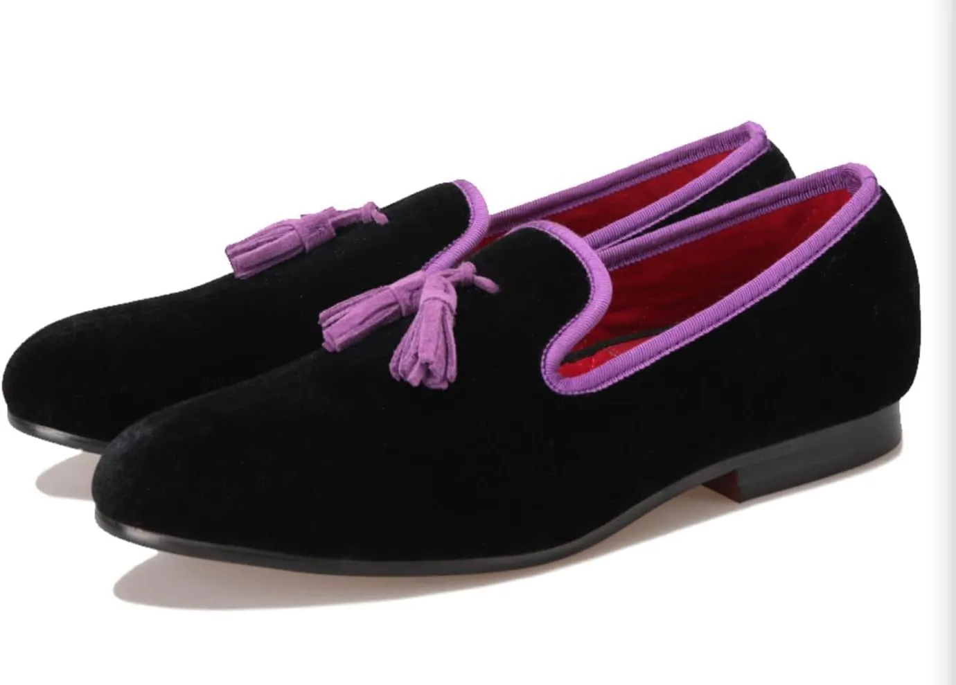 Santimon Mens Tassel Loafers Slip On Wedding Dress Velvet Penny Loafers Fashion Tuxedo Formal Business Casual Luxury Prom Shoes Smoking Party Ballroom Disco Moccasins for Men