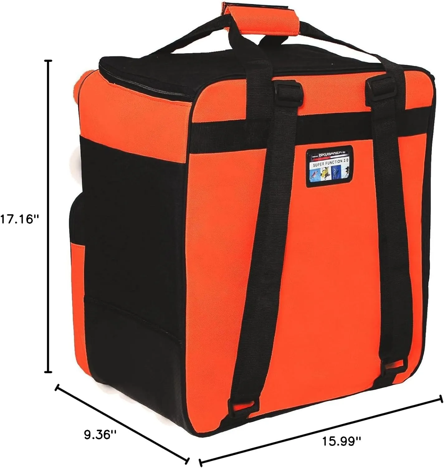 Ski Boot Bag Backpack SuperFUNCTION 2.0 Holds Complete Set of Ski or Snowboard Equipment incl. Helmet!