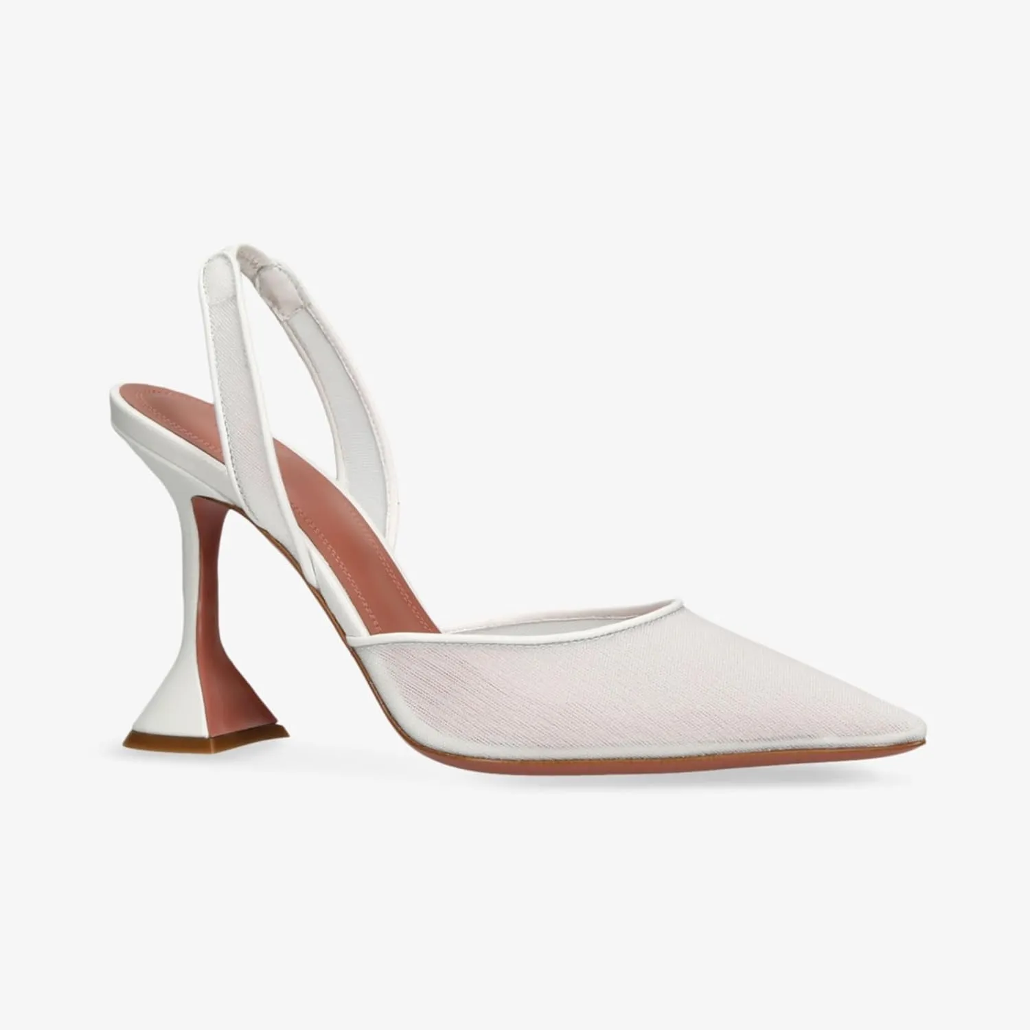 Slingback Mesh Mule Heels for Women with 3.75 Inches Heel