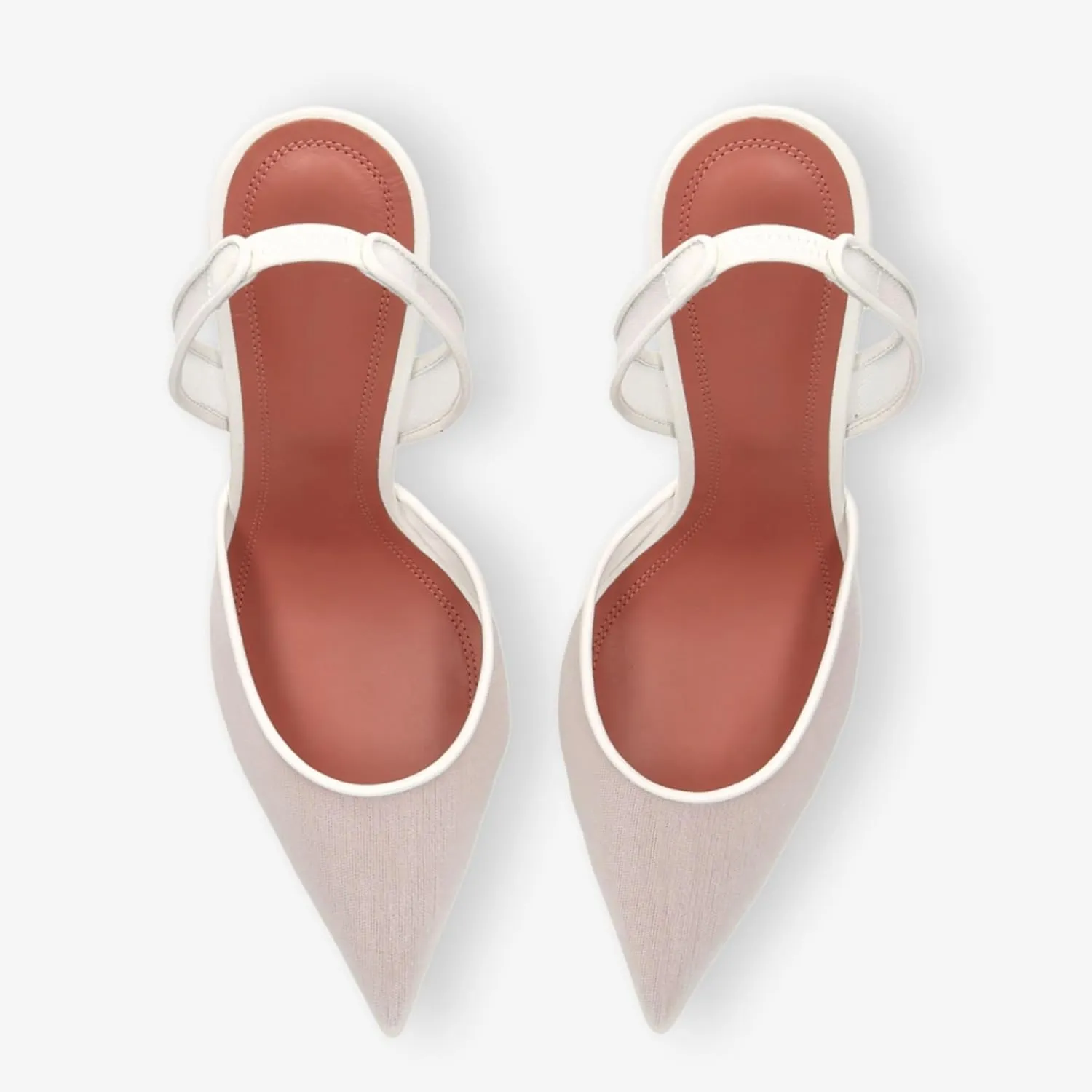 Slingback Mesh Mule Heels for Women with 3.75 Inches Heel