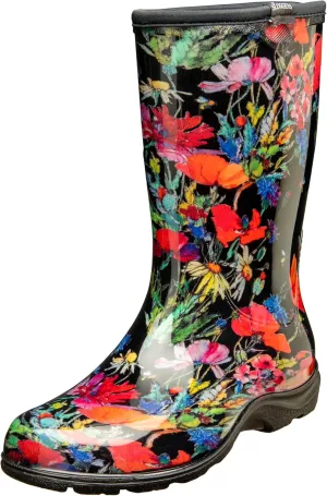 Sloggers Waterproof Garden Rain Boots for Women - Cute Mid-Calf Mud & Muck Boots with Premium Comfort Support Insole