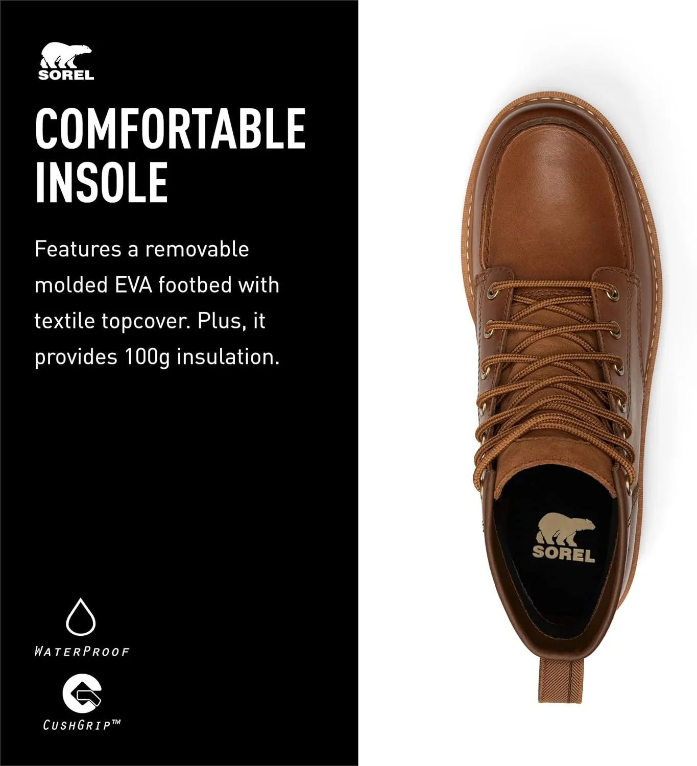 SOREL Men's Slabtown 62 Moc Waterproof Boot