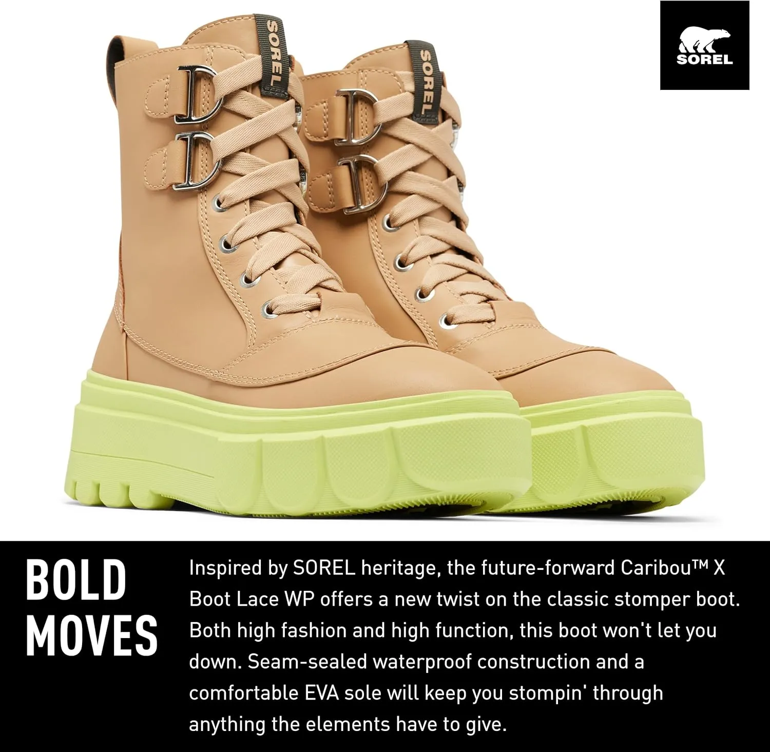 SOREL Women's Caribou X Lace Waterproof Boot