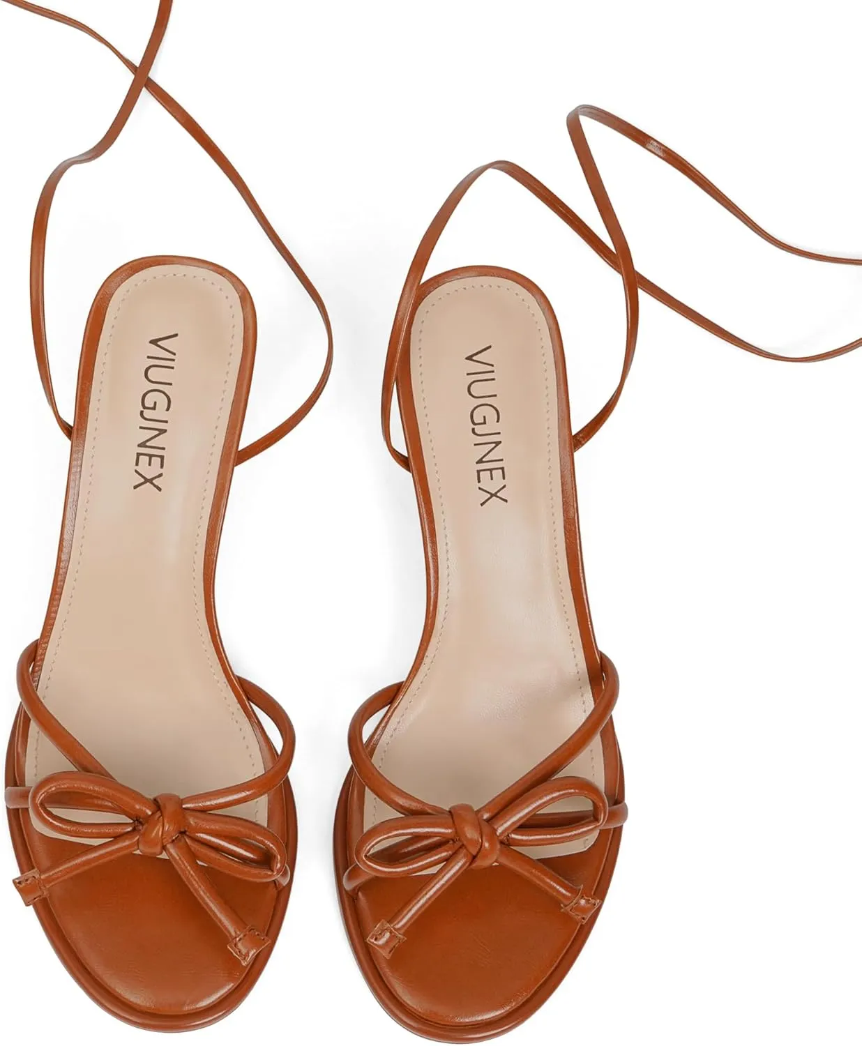 Strappy Heels Bow Tie Kitten Heels for Women Lace up Sandals Rounded Toe Party Dressy Prom Shoes
