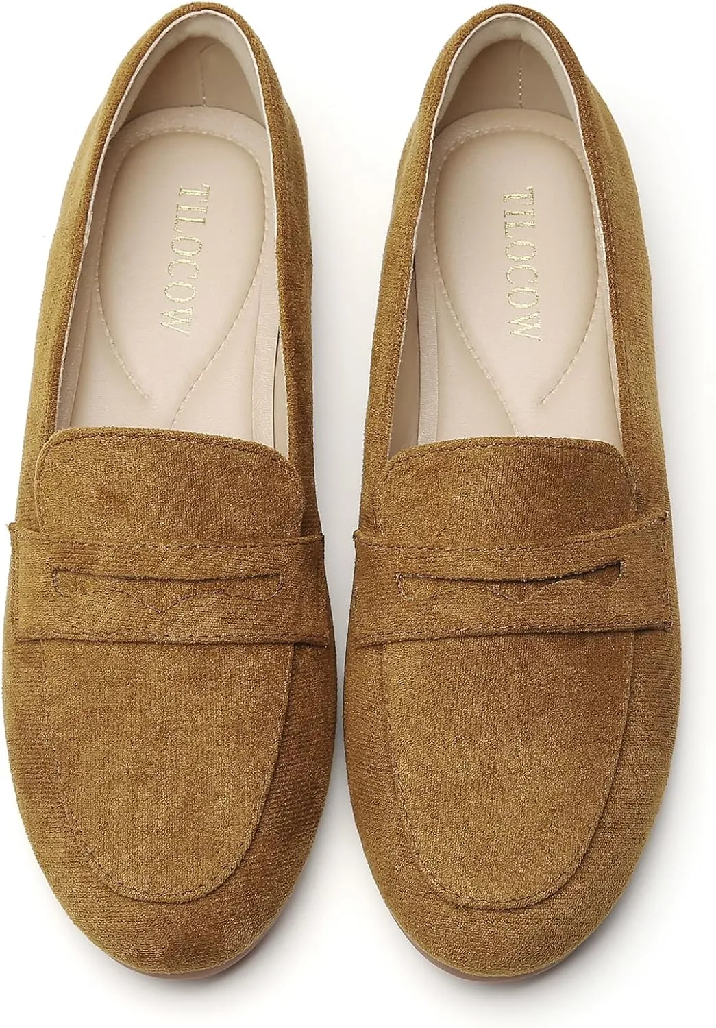 Tilocow Women's Loafers Penny Loafers for Women Comfortable Round Toe Flats Fashion Work Dressy Shoes