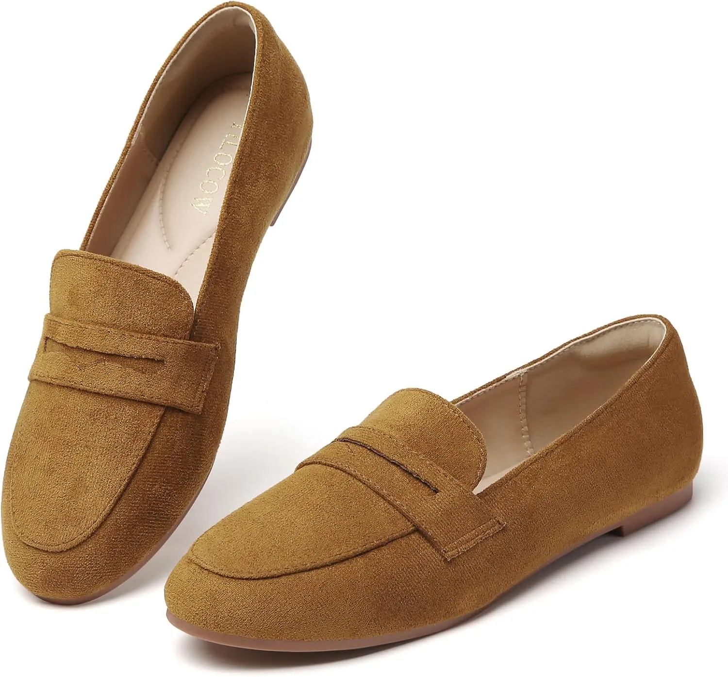 Tilocow Women's Loafers Penny Loafers for Women Comfortable Round Toe Flats Fashion Work Dressy Shoes