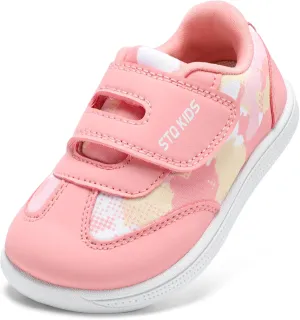 Toddler Wide Toe Box Shoes: Boys Barefoot Shoe Girl Sneakers Little Kids Tennis Non-Slip Zero Drop First Walking Breathable Running Athletic School Gym Sneaker