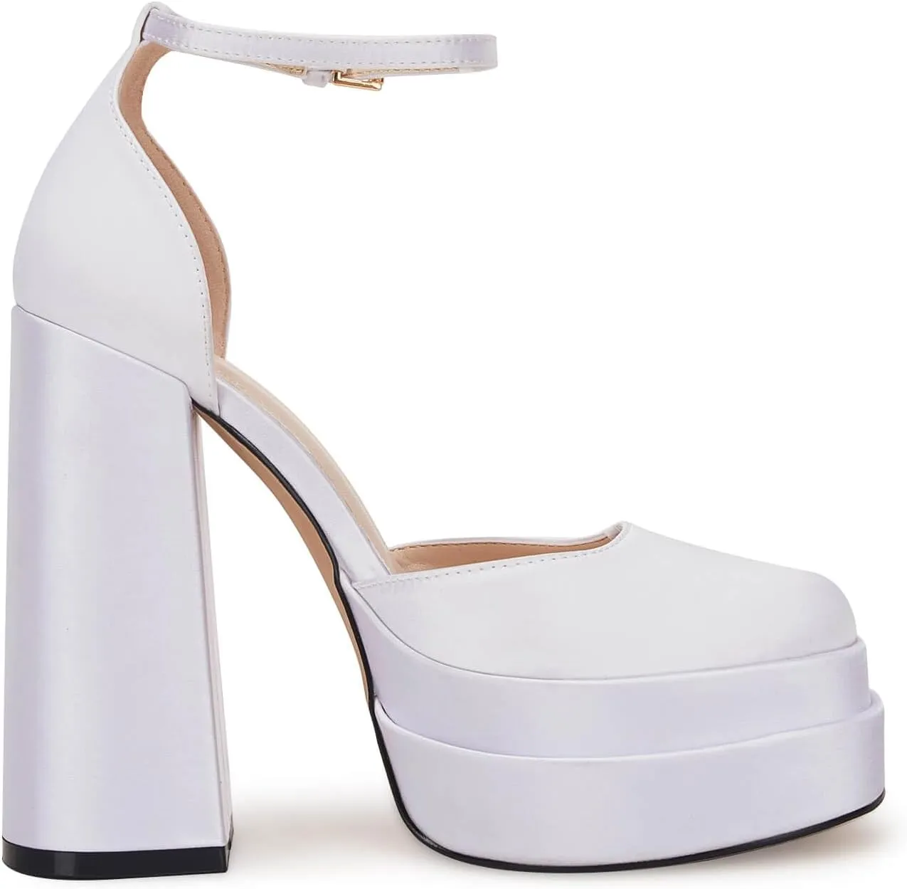 VETASTE Womens Platform Chunky High Block Heels Ankle Strap Party Wedding Dress Pumps Shoes