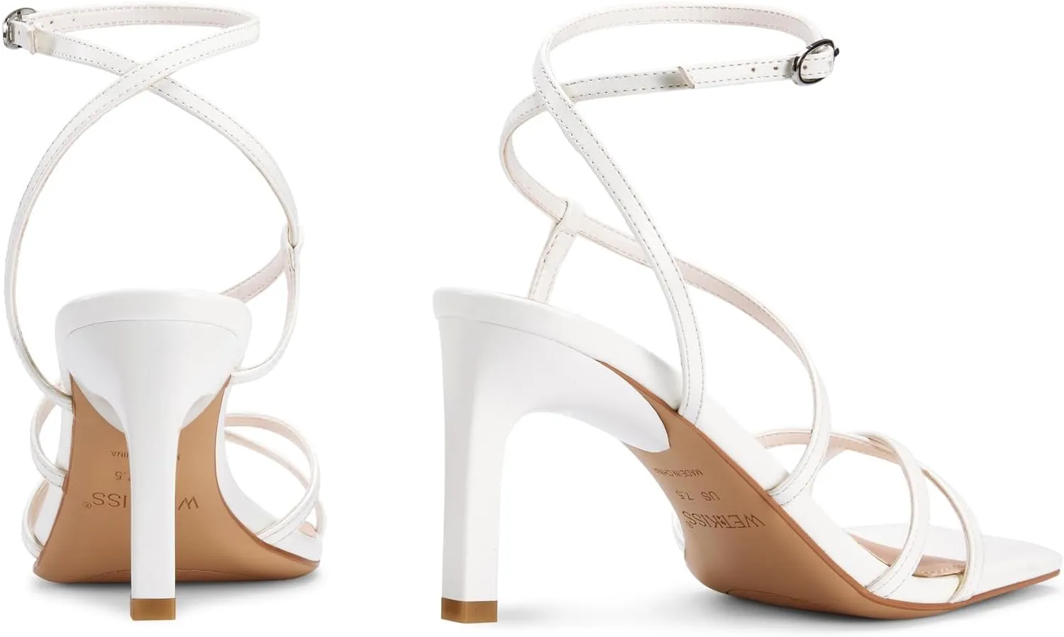 wetkiss Rude Heels for Women Strappy Heels Womens Heeled Sandals Ankle Strap Heel Nude High Heel Sandals Square Toe Open Toe Stiletto Summer Comfortable Prom Dressy Shoes