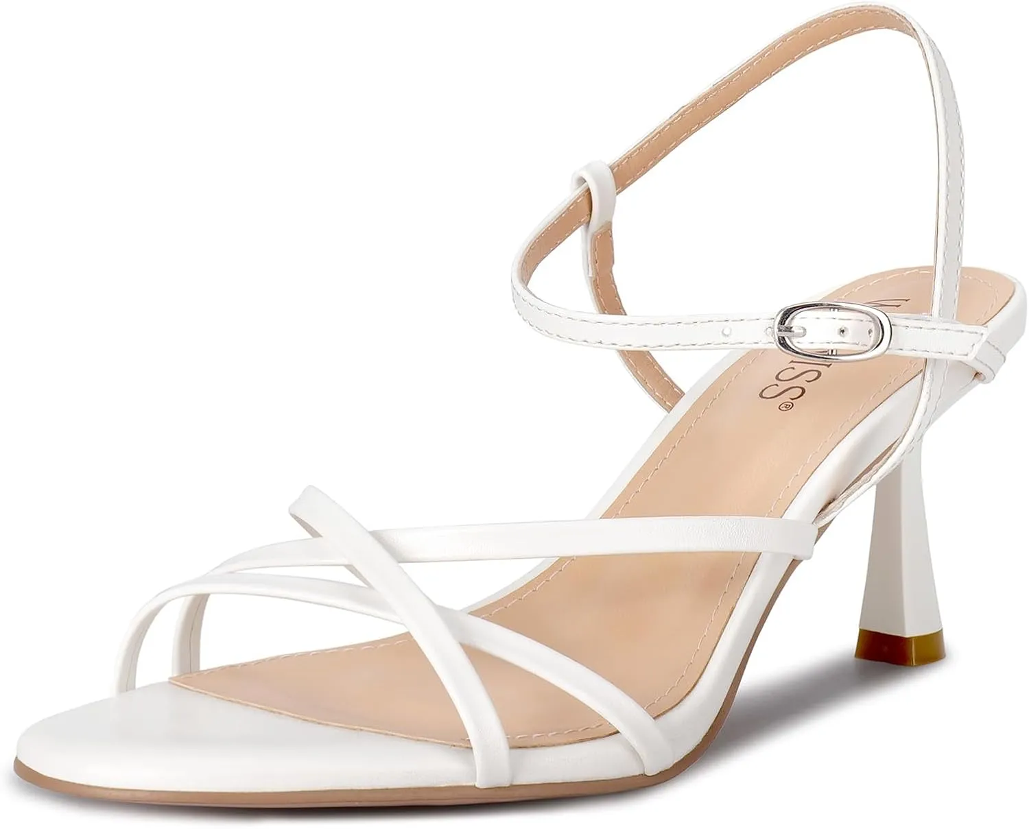 wetkiss Strappy Kitten Heels For Women Low Heel Comfy Sandals Adjustable Ankle Strap Round Open Toe For Homecoming Party Dress Wedding Gold Black White Red Silver Available