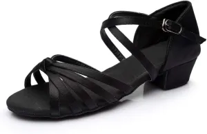 Women's Latin Dance Shoes Ballroom Practice Dance Heels Dressy Wedding Bride Sandals Prom Graduation Business Heels