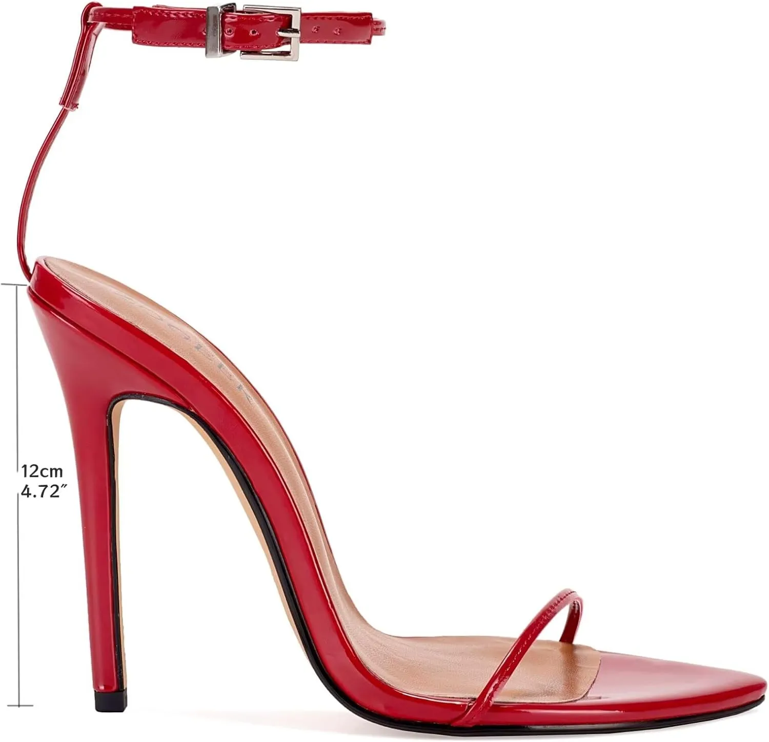 Women's Stiletto High Heeled Sandals 4.7 inch Sexy Strappy Open Toe Black Red Heels Wedding Party Evening Prom Dance Dressy Shoes